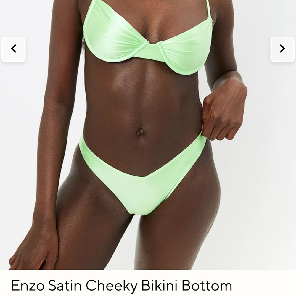Frankie’s Bikinis Enzo Satin Bikini Bottom - X Small